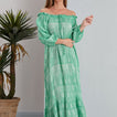 Begonville Elbise Gisele Oversize Uzun Elbise - Yeşil Elmas