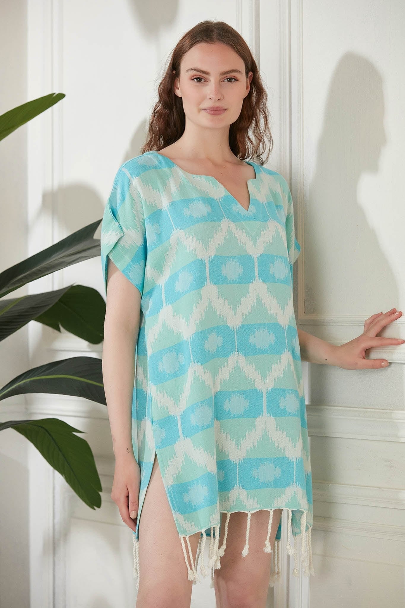 Begonville Tunik Ripple Bambu Tunik - Azure