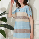 Begonville Tunik Sunrise Bambu Tunik - Mavi