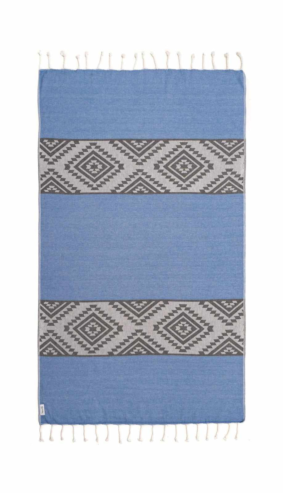 Begonville Beach Towels Lacivert Archie Jakarlı Pamuk Peştemal