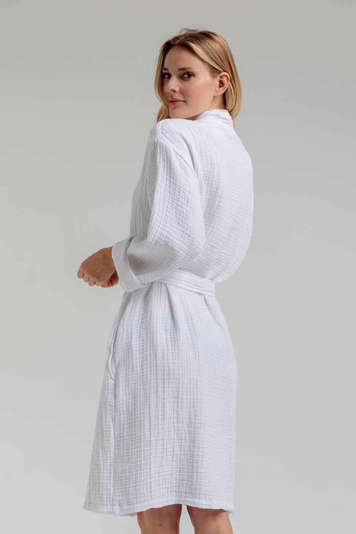 Begonville Bornoz Merida Muslin Bornoz Beyaz