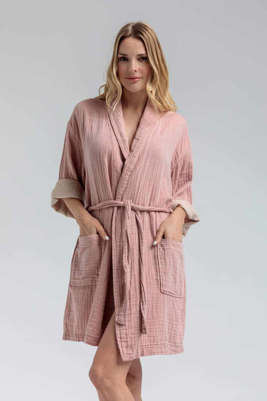 Begonville Bornoz Olympia Muslin Bornoz Kiremit