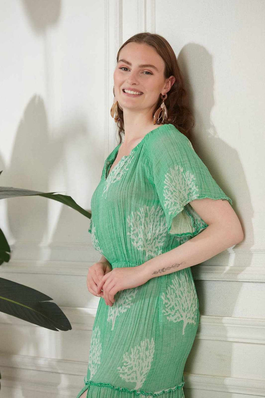 Begonville Dresses Marika Müslin Kat Kat Midi Elbise