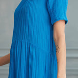 Begonville Elbise Isabella Midi Elbise - Mavi