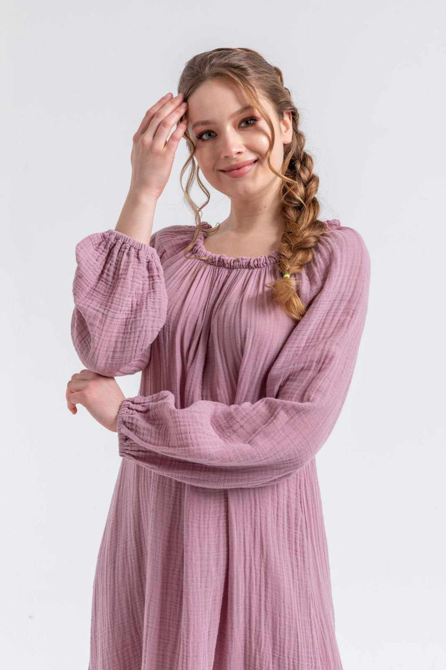 Begonville Elbise Mayde Oversize Uzun Elbise - Lila