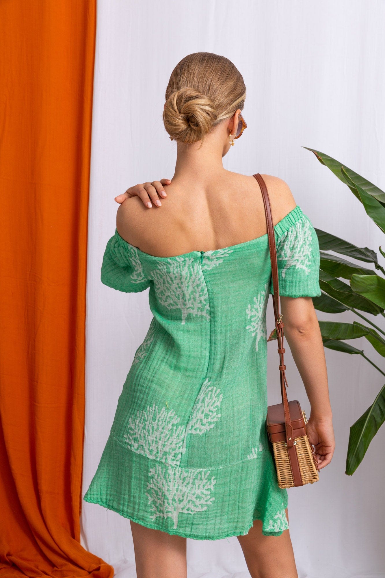 Begonville Elbise Sophie Mini Elbise - Yeşil