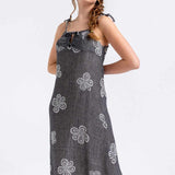 Begonville Elbiseler Siyah / S Violet Midi Elbise