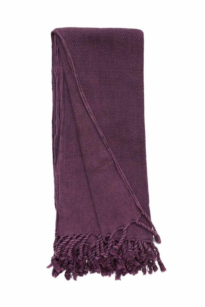 Begonville Peştemal Pareo Gaia Taşlanmış Peştemal - Bordo