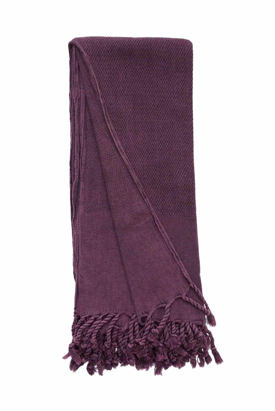 Begonville Peştemal Pareo Gaia Taşlanmış Peştemal - Bordo