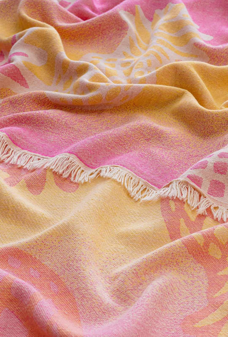 Begonville Peştemal Pareo Pineapple Çok Katmanlı Peştemal - Sarı / Pembe