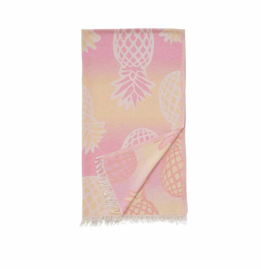 Begonville Peştemal Pareo Pineapple Çok Katmanlı Peştemal - Sarı / Pembe