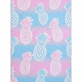 Begonville Peştemal - Plaj Havlusu Pineapple Beyaz Turkuaz