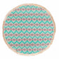 Begonville Peştemal Pareo Ripple Bambu Yuvarlak Peştemal - Mint / Kahve