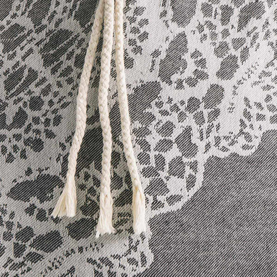 Begonville Plaj Çantası Lace Bambu Plaj Çantası - Siyah