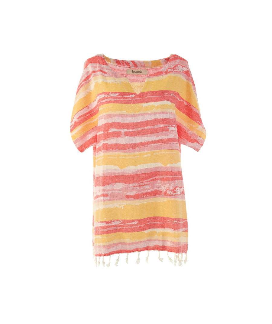 Begonville Tunik Kırmızı Brush Bambu Tunik