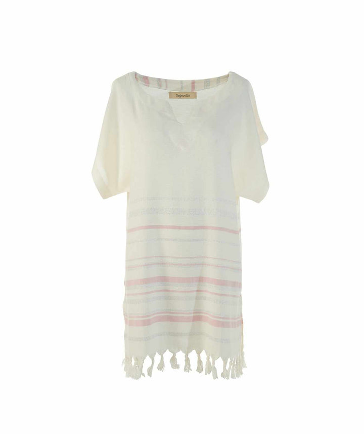 Begonville Tunik Shiny Simli Bambu Tunik - Pembe Gümüş