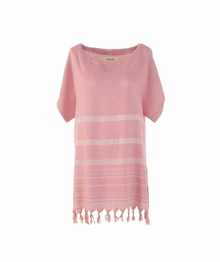 Begonville Tunik Shiny Simli Bambu Tunik - Pembe