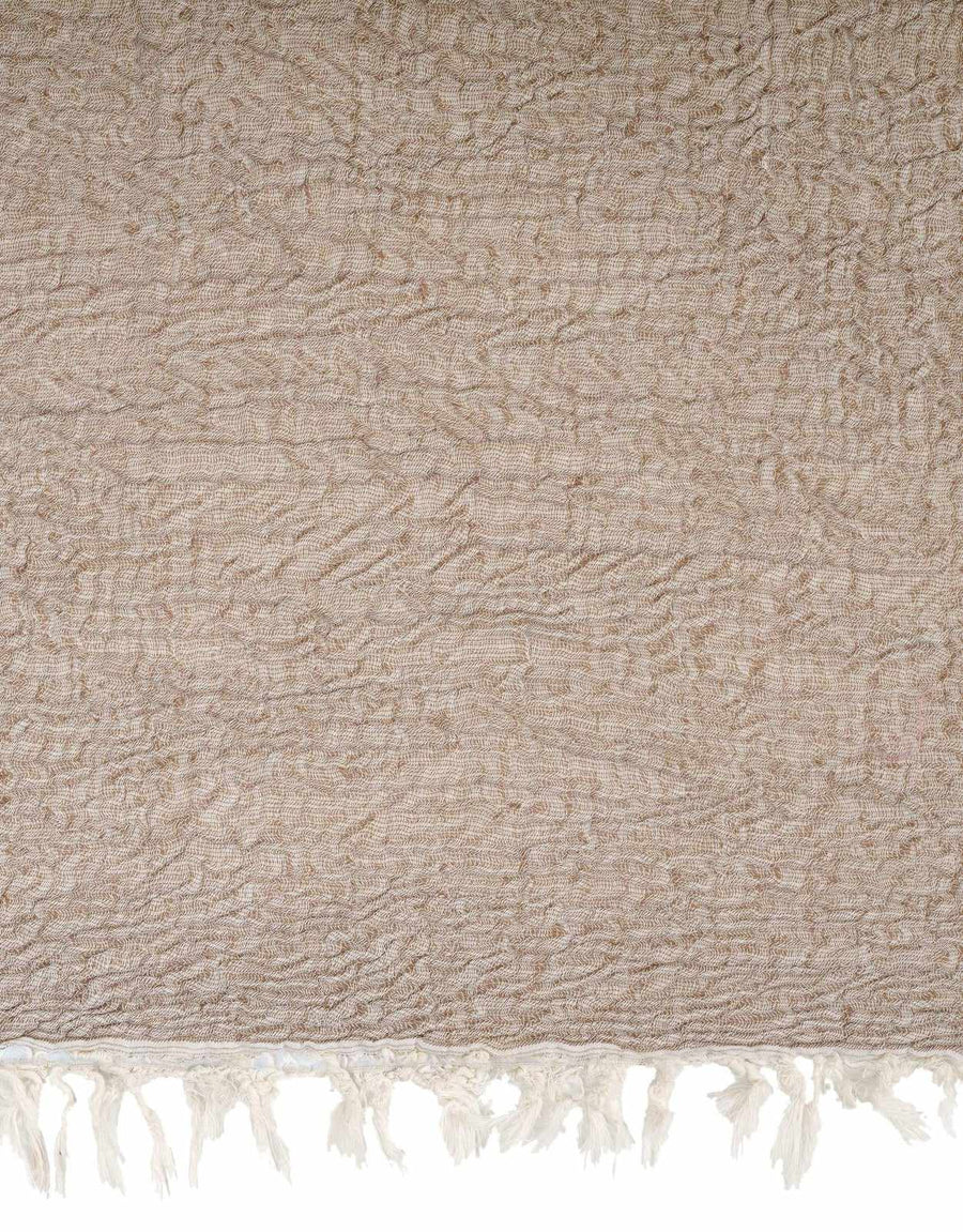 Begonville Yatak Örtüsü Jewel Muslin Çift Kişilik Yatak Örtüsü - Bej